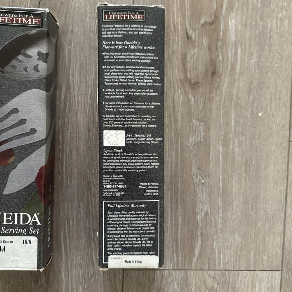 NIB Oneida Rondel 4‎ Piece Serving & Hostess Set 18/8 Stainless Flatware NEW